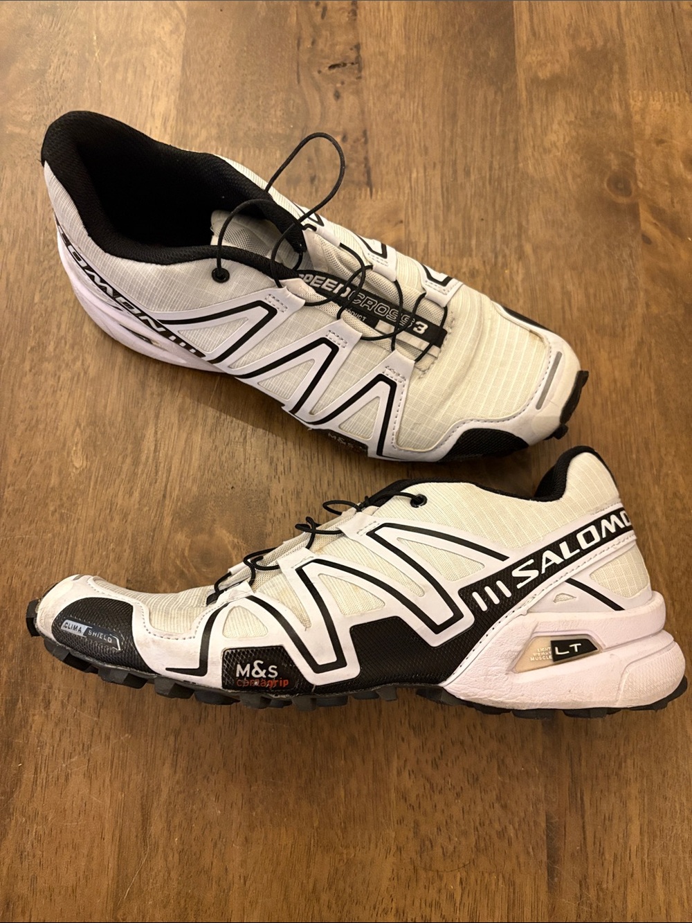 Salomon Speed Cross 3 White and Black Trail Running Shoes
